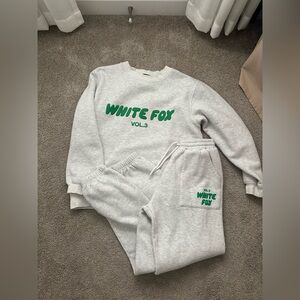White Fox Gray Sweatsuit